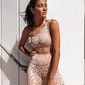 TAN + LINES BY SIVAN AYLA LAGUNA BRA IN LEOPARD SIZE M BLOGGERS FAVORITE